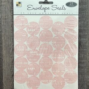 💞 New Baby Girl Self-Adhesive Envelope Seals